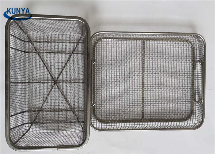 Sliding SUS304 Chicken 1.0mm Basket Woven Grille Steel Mesh