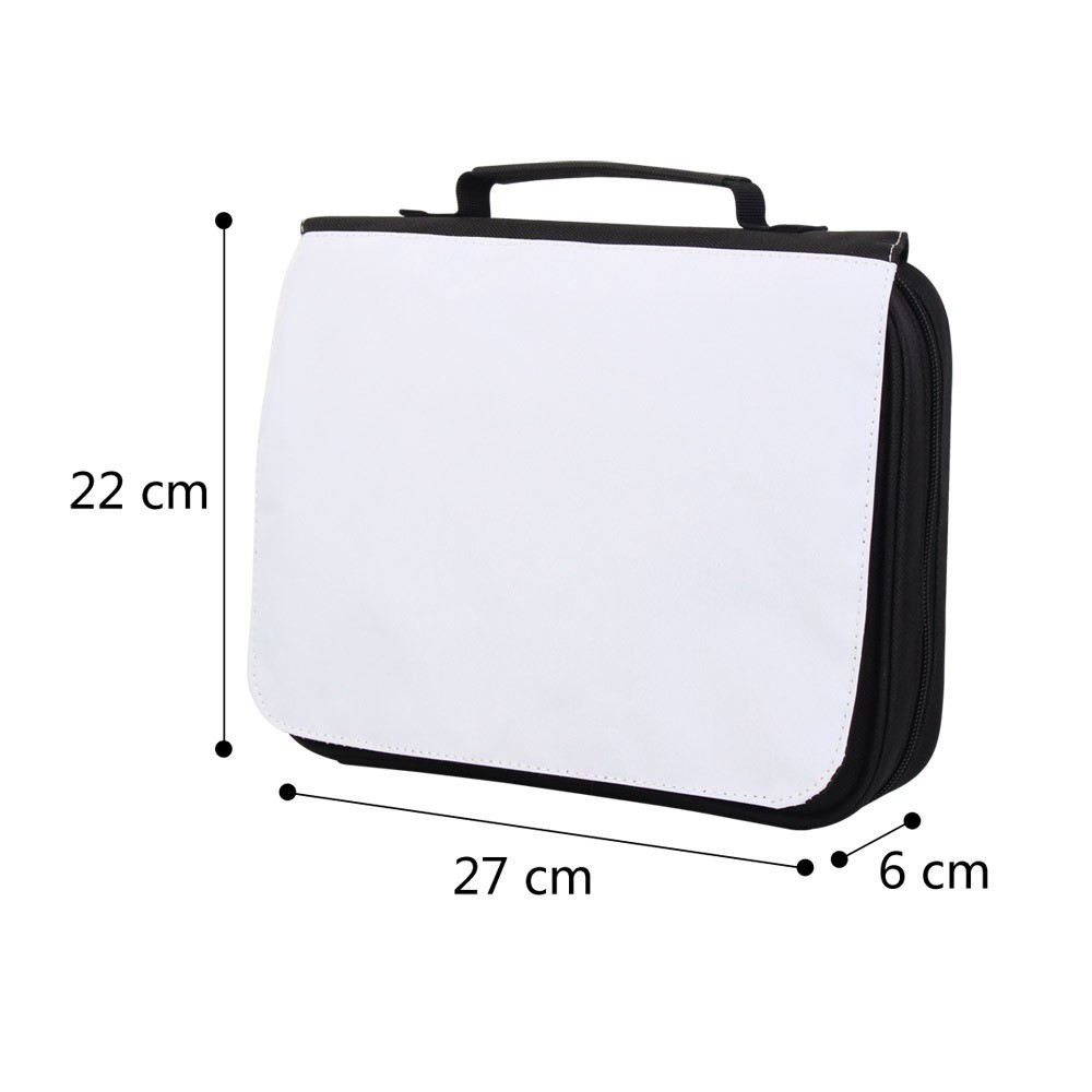 Horizontal Storage Bag 600D Polyester Sublimation Bible Bag Portable Briefcase for photos DIY printing
