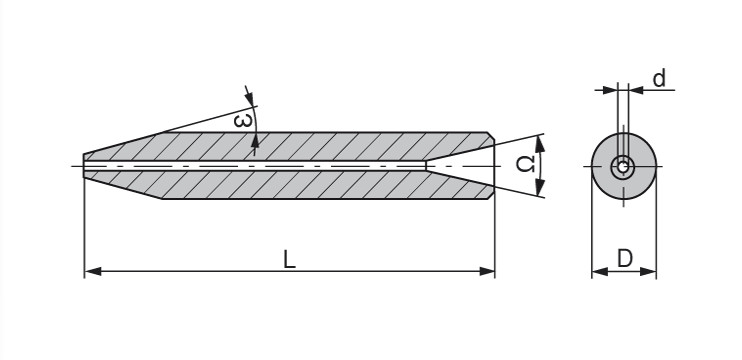 Tungsten carbide water jet nozzles with Life of 150-300 Hours