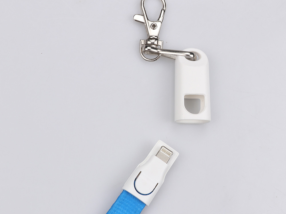 Fast Charge USB Port Extension Cable Lanyard 3 In 1 For Smartphone Portable