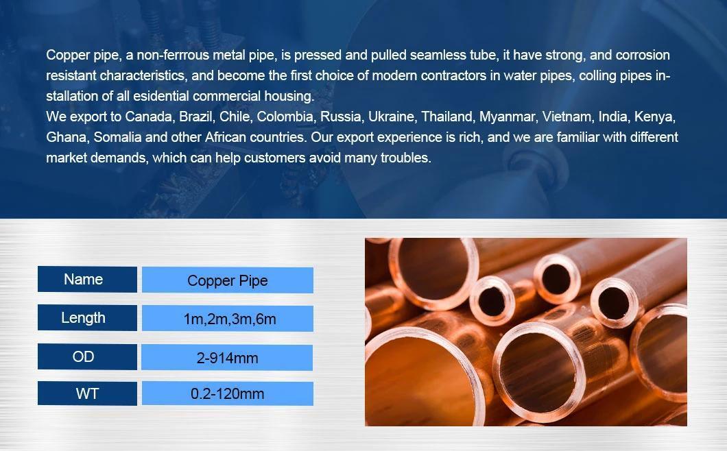 Factory Single Hole EDM 1/2 Hard Brass Tubes H62 C27200 Copper Pipe Customized Size C27000 C27400 Yellow Brass Pipe