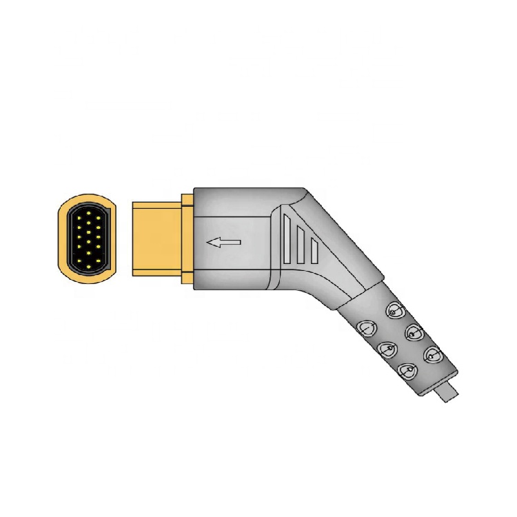 ISO13485 TPU IBP Adapter Cable Latex Free Durable Compatible For Drager 16pin