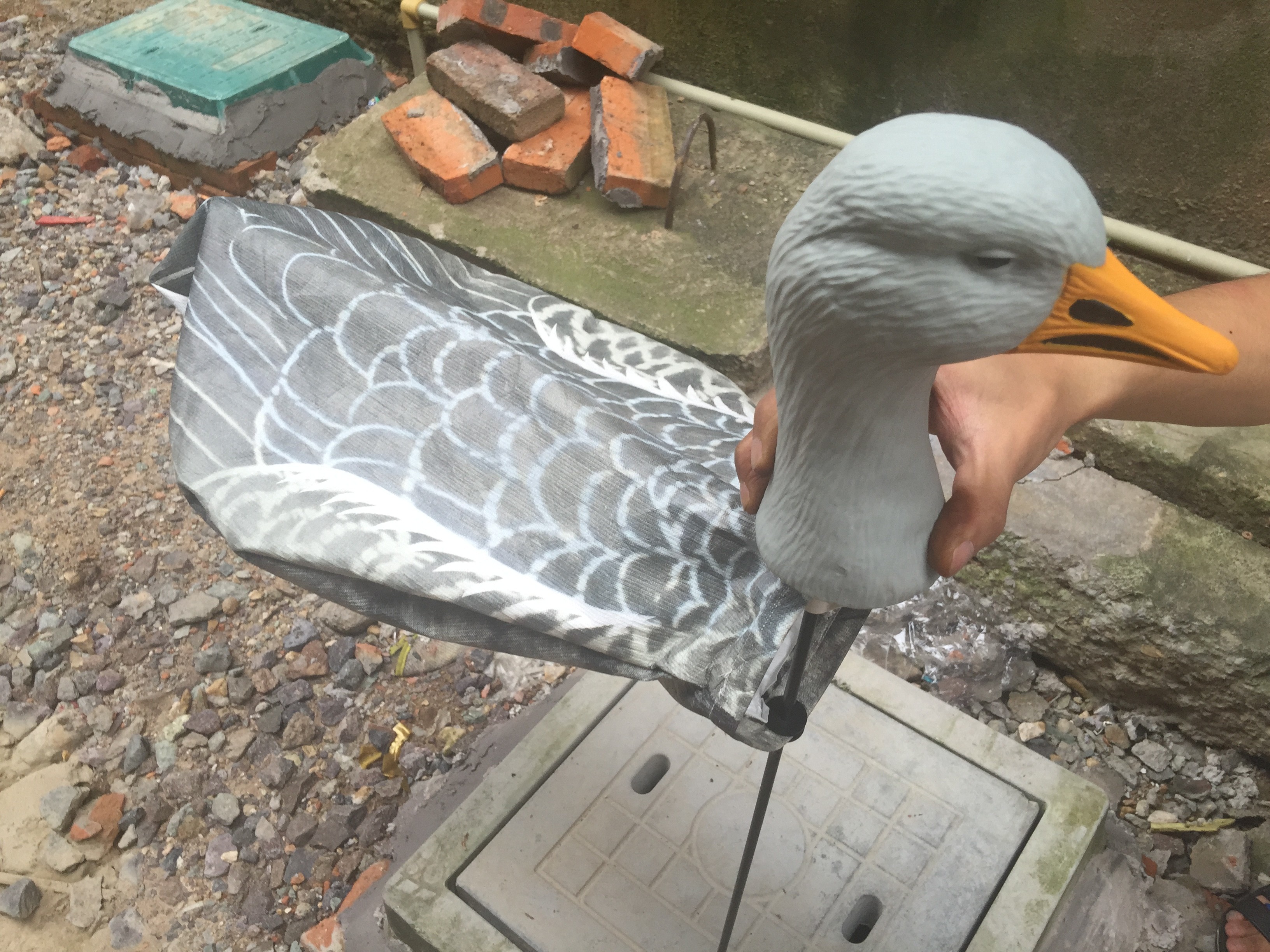 Direct Sell Quality Tyvek Decoy Goose Snow Goose Decoy Windsock Windsock Wholesale With Fiberglass Stake