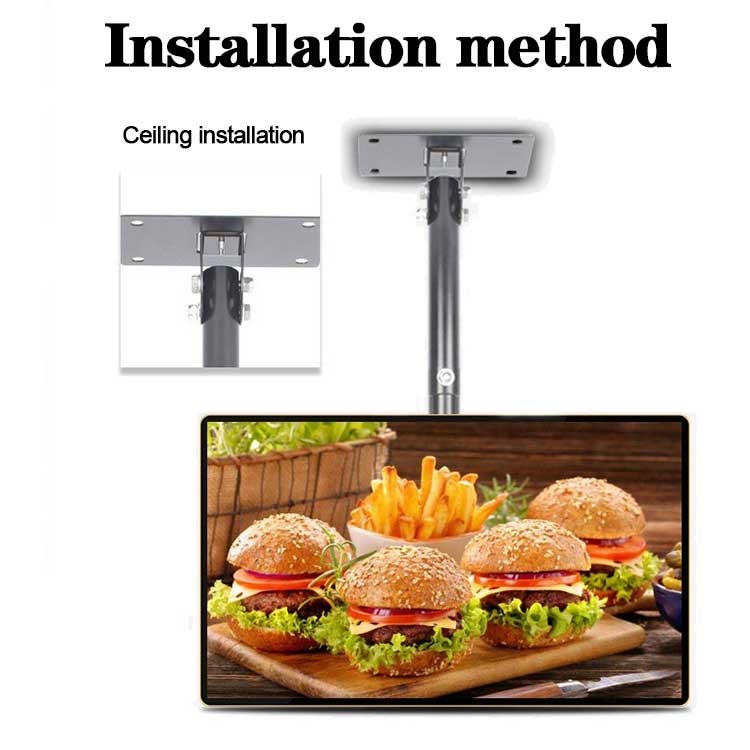 VETO HOT Sales HD LCD Menu Board Advertising Screen Hanging Wall Mounted for Restaurant