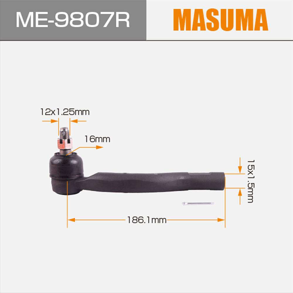 ME-9807R MASUMA Right Tie Rod End Position Right OE NO. 45046-09570 for TOYOTA AURIS