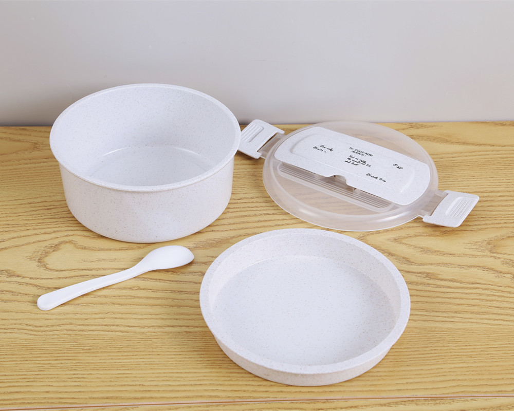 Kids Adults Wheat Fiber Bento Disposable Plastic Lunch Boxes
