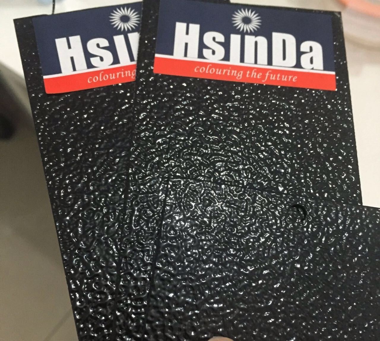 Epoxy Polyester RAL9005 Wrinkle Texture Static Powder Coating Black Shagreen Big