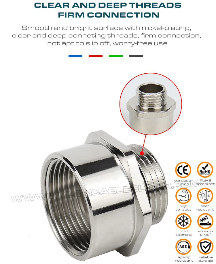 Hex Enlargers / Round Enlargers Metal (Brass, Stainless Steel) Male to Female Thread PG7~PG48, M12~M63, NPT3/8~NPT2 and G1/4~G2