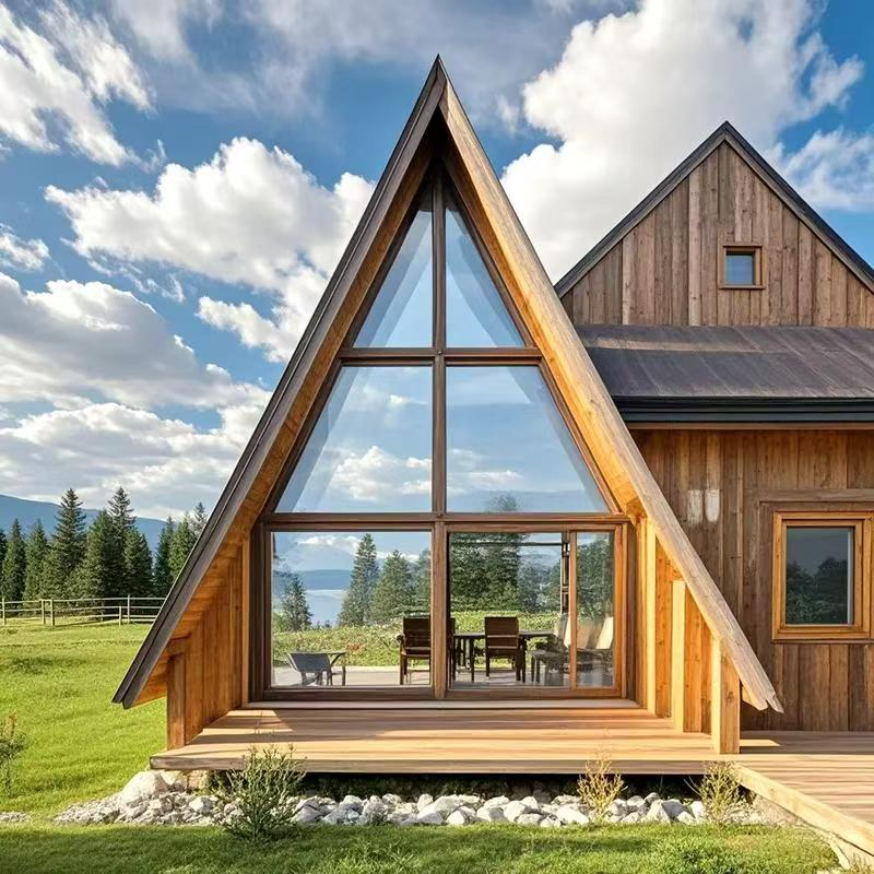 Customized Professional Luxury Triangle Steel Structure Prefab House with Modern Design
