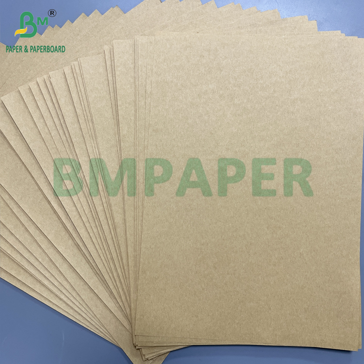 500mm High Strength 70 90 GSM Brown Pure Kraft Paper Roll Parcel Wrapping