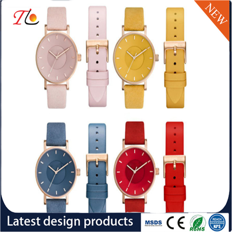 wholesale customization Pu watch alloy case quartz watch fashion watch Gradient blue watch elegant style Monochrome