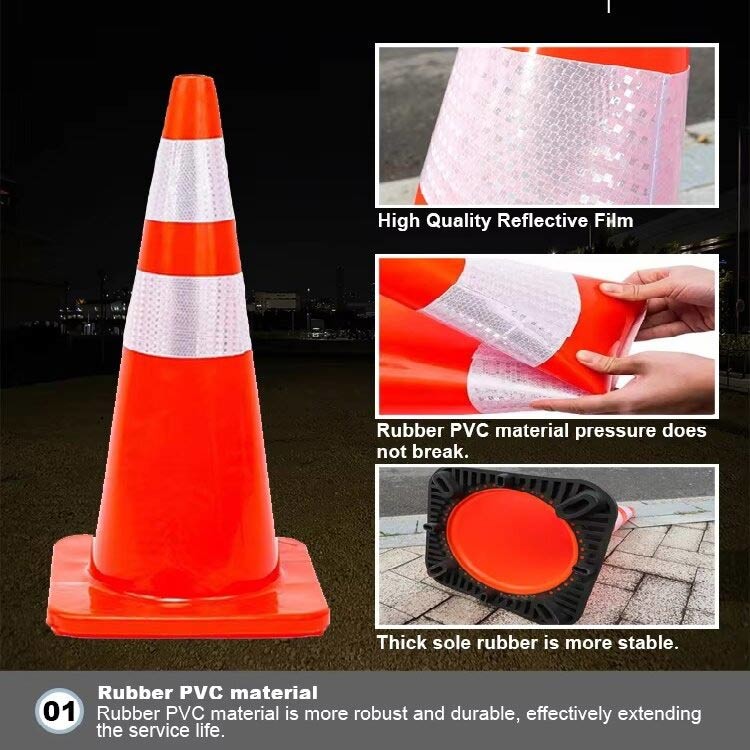 Twistable Reinstatable Road Traffic Cone For Road Safety Customized