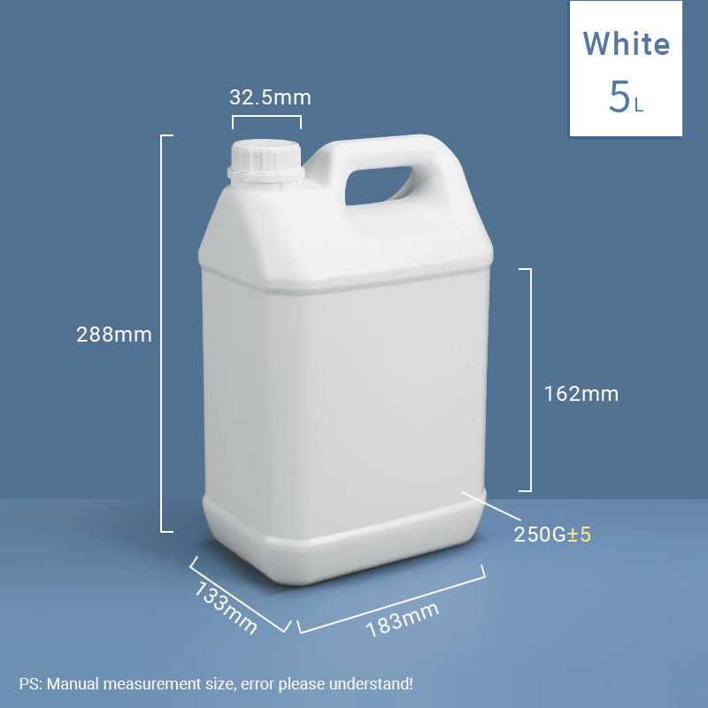 200ml Customized Round White HDPE Plastic Bottles for Pesticides and Detergent Liquid