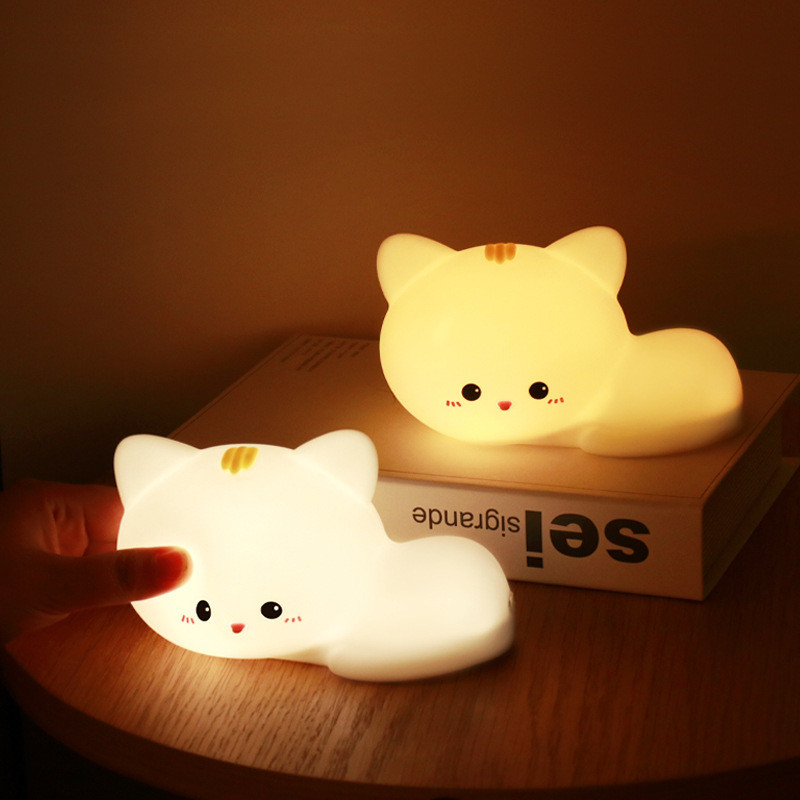 Night Light For Kids Cute Silicone Puppy Night Light With 2 Levels Of Brightness 7 Colors Kawaii Touch Lamp For Bedroom