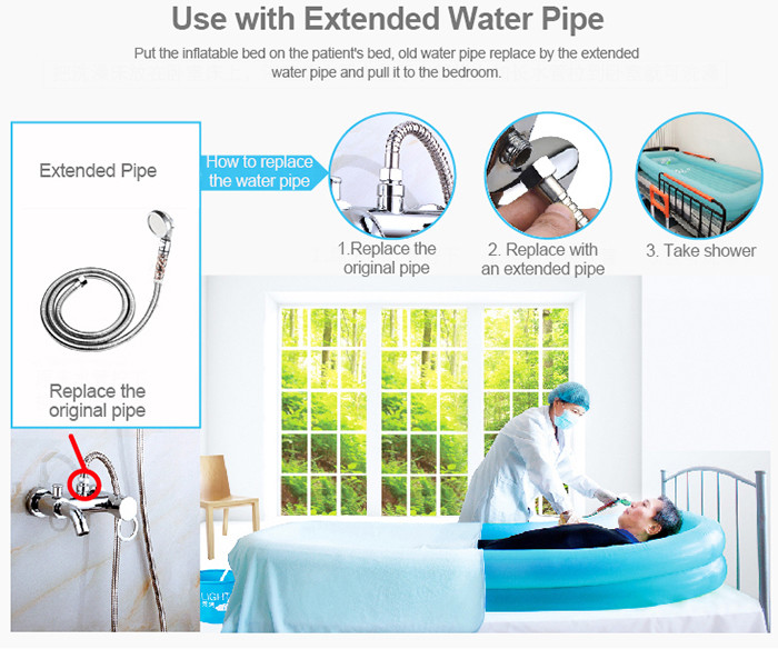 25L PVC Medical Adult Blow Up Bath Disabled Inflatable Bathtub For Elderly
