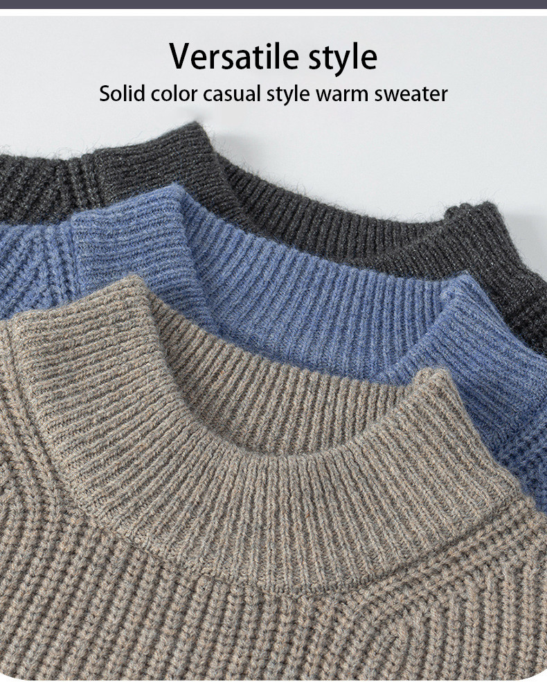 Stylish Men s Pullover Sweaters with Ribbed Hem Style from for Benefit Loose wired round neck sweater knit top