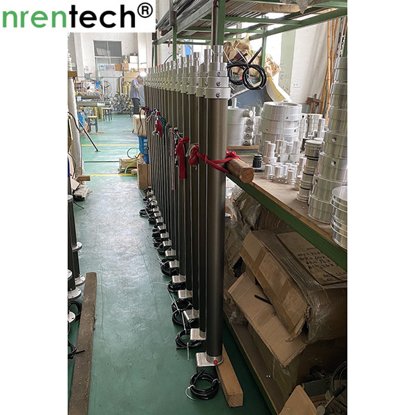 3.5m pneumatic telescopic mast inside wires for mobile light tower, fire truck lighting