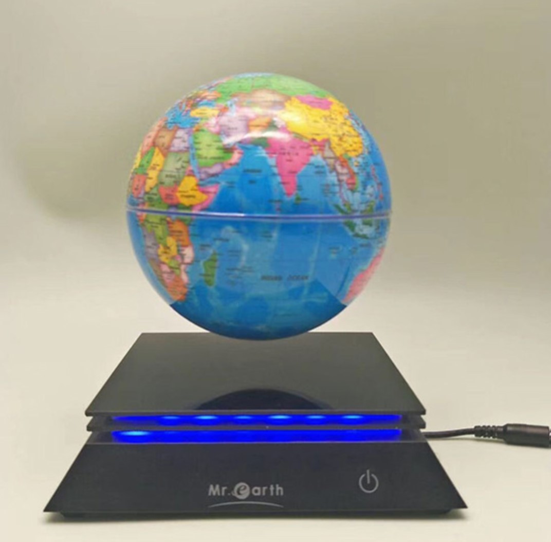 LED trapezium base magnetic levitation floating 6inch globe lamp light for decor toys gift