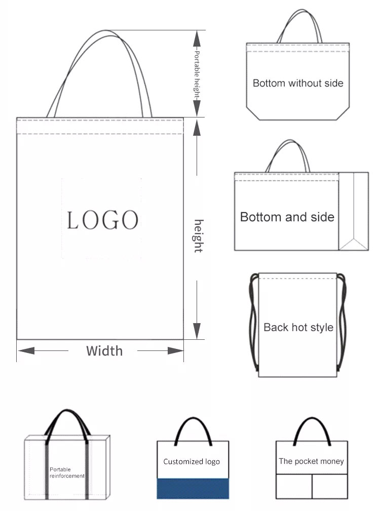 Cotton Polyester Blend Raffia Tote Bag Custom Print High Quality