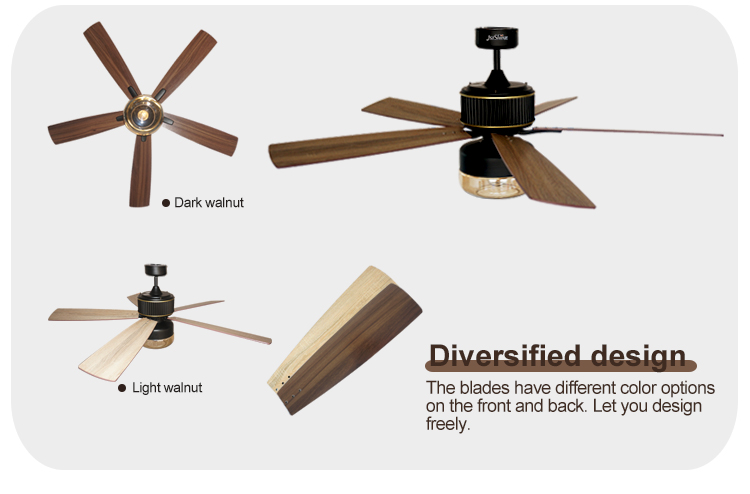 Traditional Design Style Ceiling Fan with Light and Remote Control/Wall Control/WIFI/APP