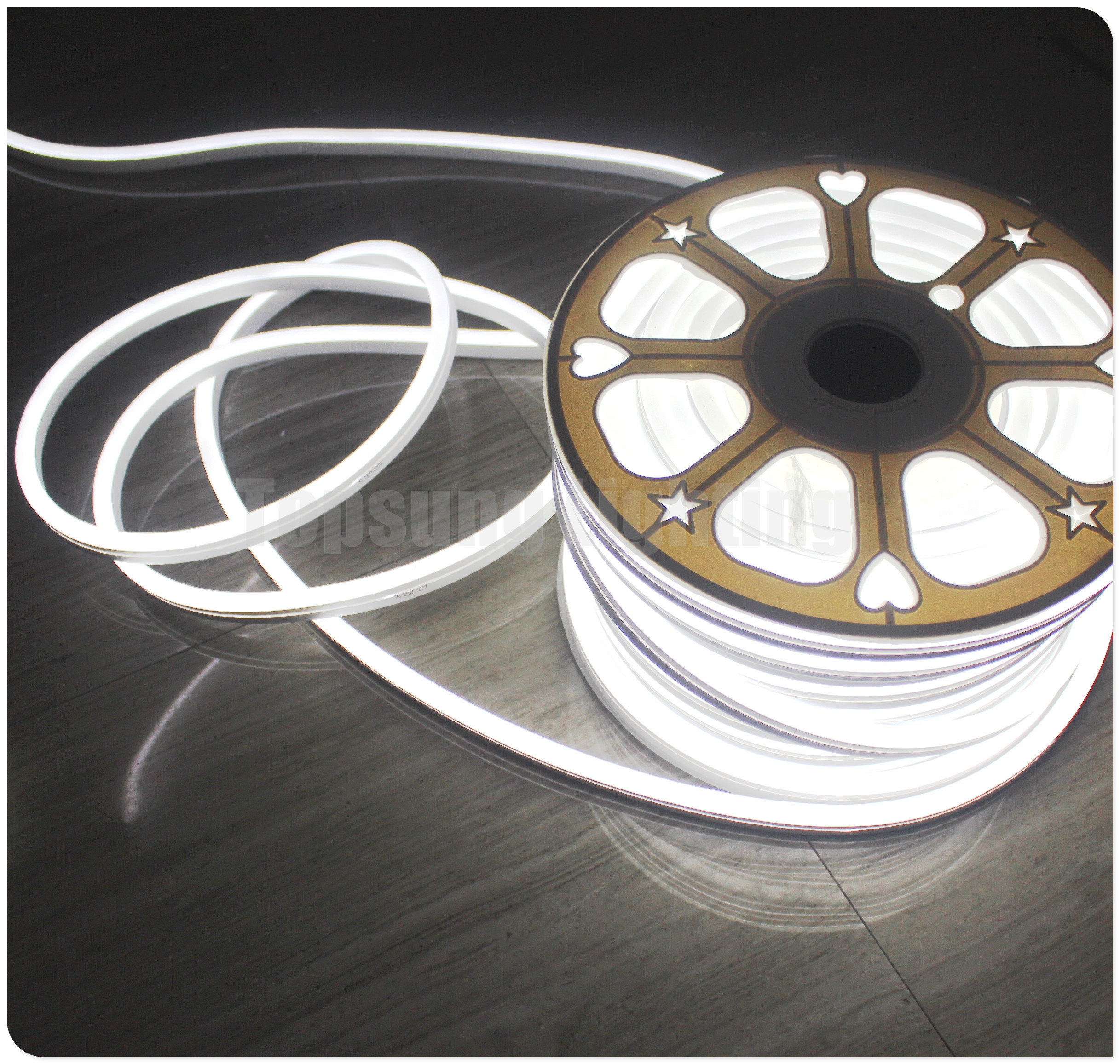 24v yellow popular led neon flex tube light PVC ultra thin neon flexible rope lamp strip 11x18mm outdoor decoration