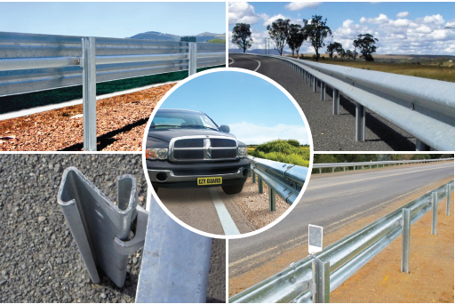 Roadway Safety Steel Corrugated Beam Highway Guardrail Z Post ISO9001 2000 Certified