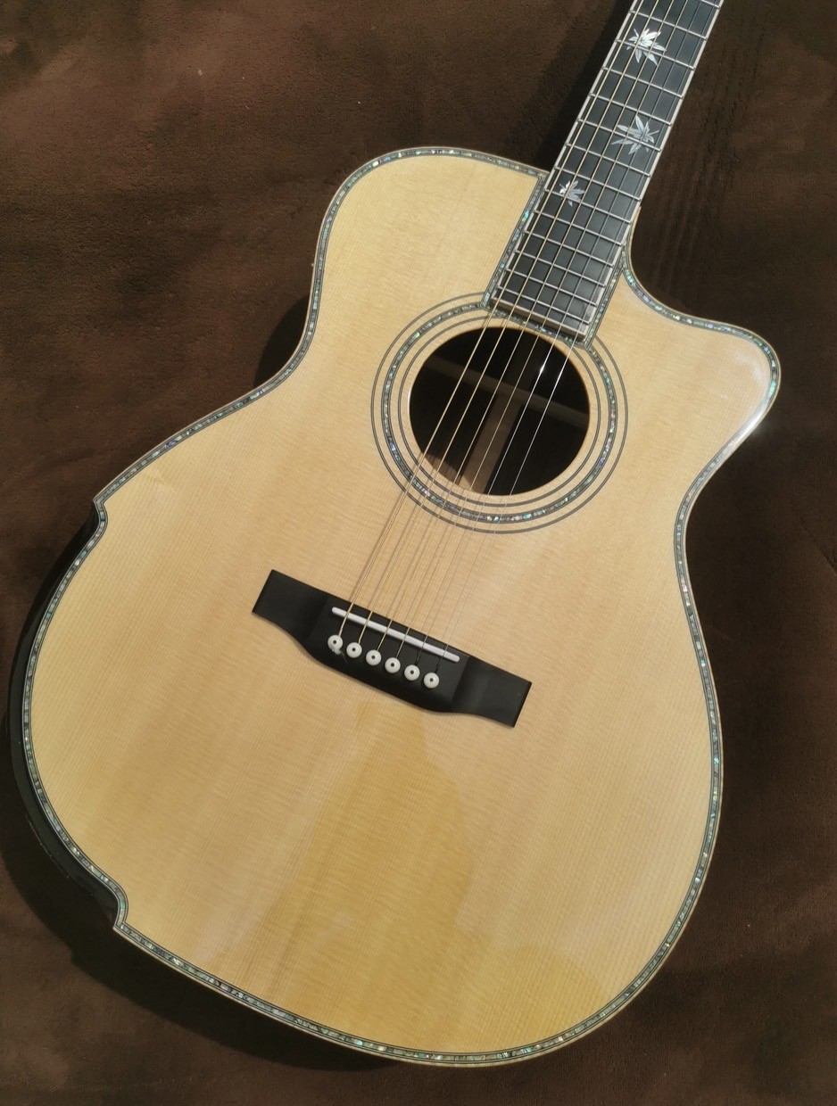 Custom 40 Inch GA Body All Solid Spruce Wood Acoustic Guitar