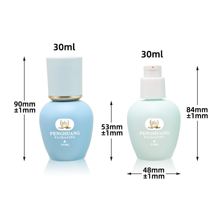 wholesale 30ml glass foundation bottle lotion pump skin care packaging glass cosmetic bottle