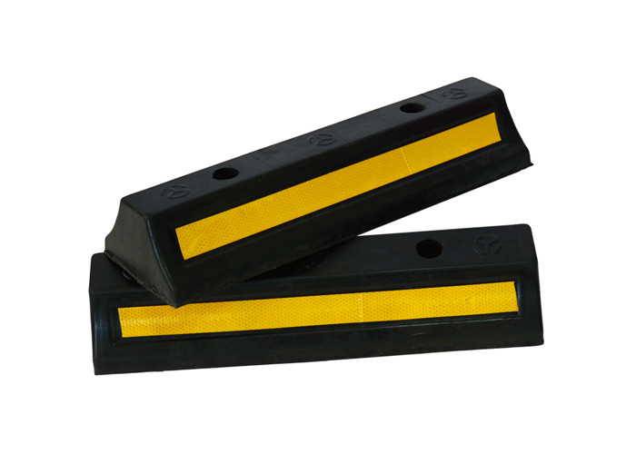 Double Side Yellow Reflector Durable Truck Wheel Stopper