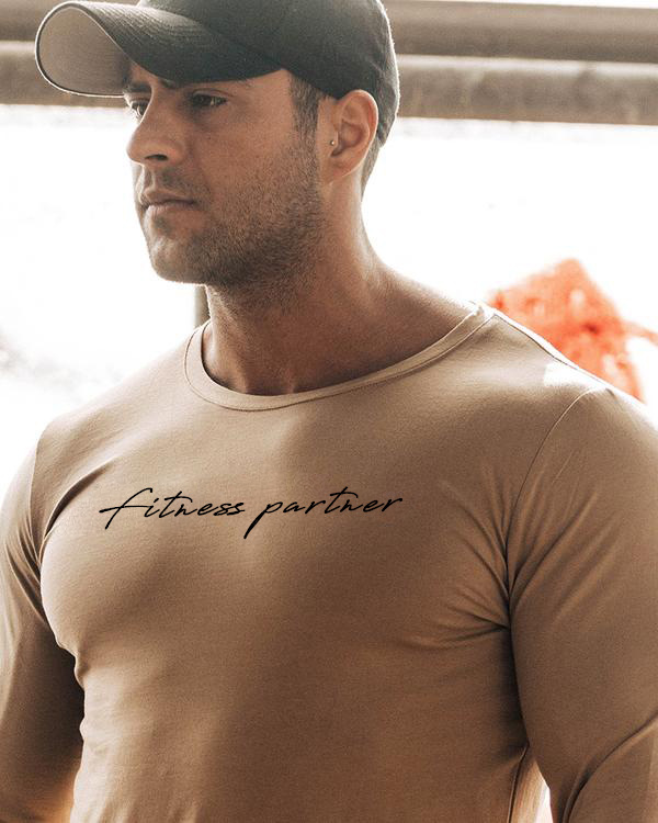 Muscle Sweatshirts Fit Long Sleeve T-shirt Quick Dry Long Sleeve Mens Stretch Slim Gym Workout Slim Men Cotton Casual Printed