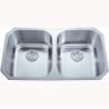 Buy cheap 0.7mm 0.8mm Under Counter Mount Stainless Steel Sink Double Bowl SUS201 from wholesalers