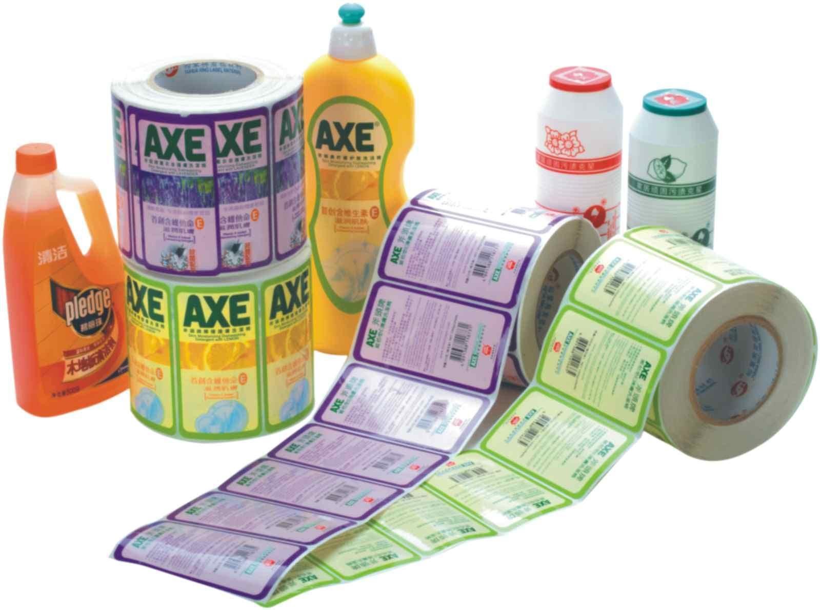 Glossy Finish Adhesive Labels Full-Color Printing Custom Shapes Sizes