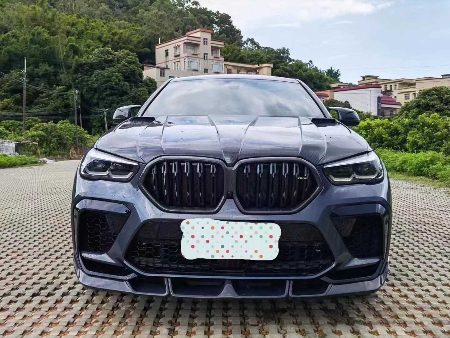 Auto Parts for BMW X6M F96 Carbon Fiber Body Kit X6M F96 Upgraded LARTE Design Style Front Shovel Diffuser Spoiler Body Kit