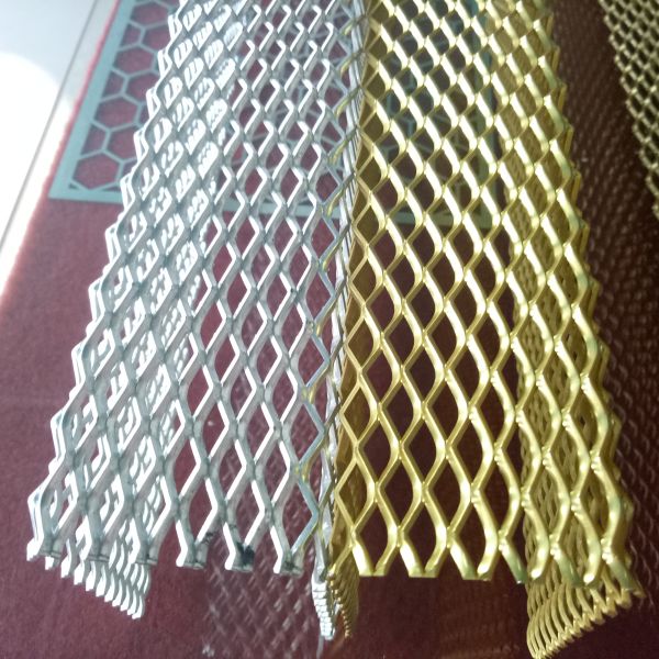 Wall Cladding Expanded Metal Mesh Pvdf Powder Coating Aluminum For Facade Ceiling Metallic
