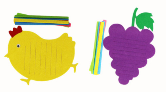kids children felt non-woven knitted work creative diy crafts kits kids hand craft knitting weaving DIY felt material