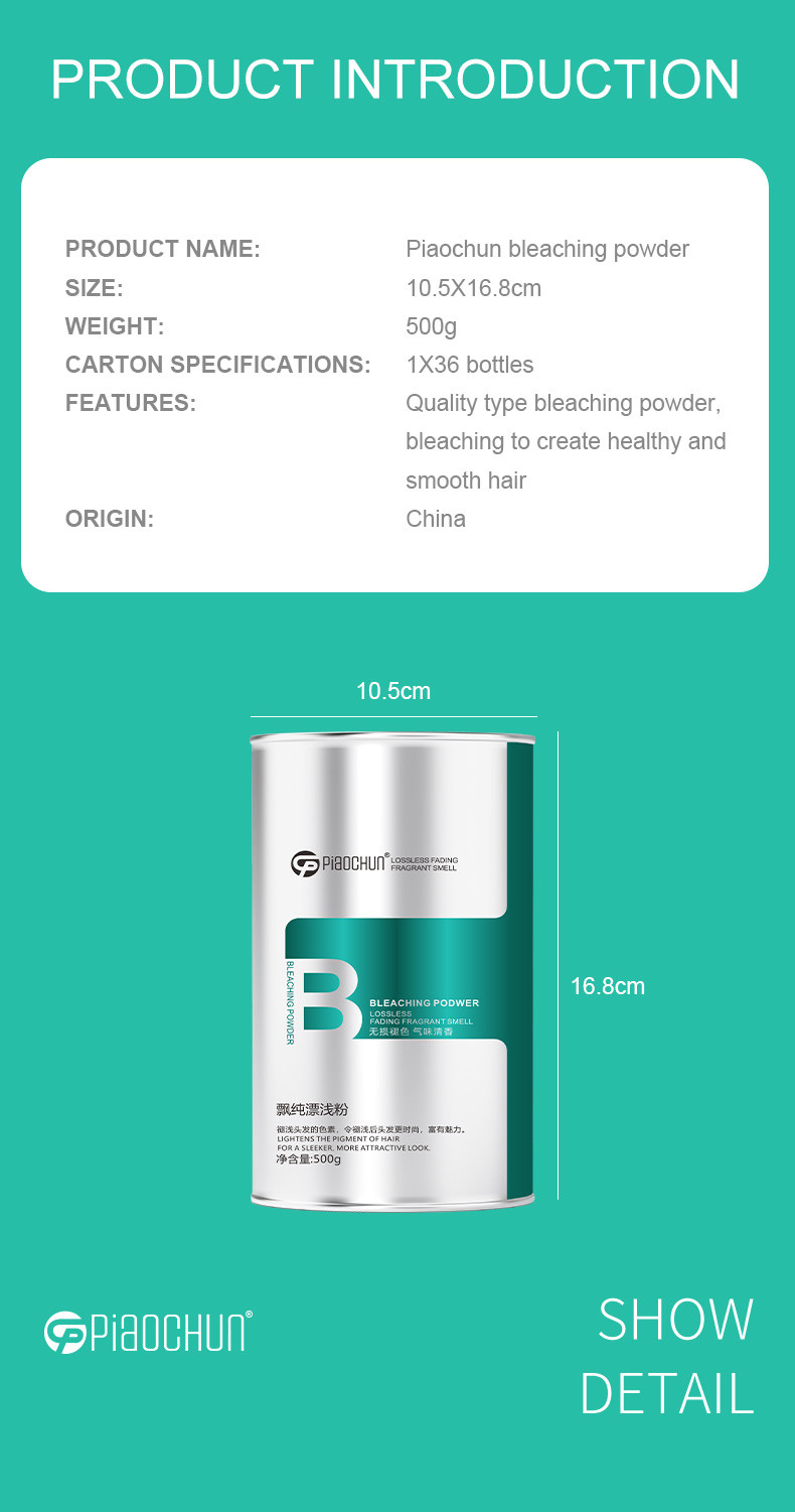 Lighten Hair Color with Hair Discolor Powder and Developer Combination