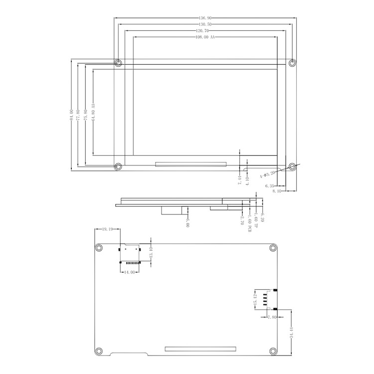 800x480 5 Inch Ips Display Module RGB 65K 5 Inch Capacitive Touch Screen HMI