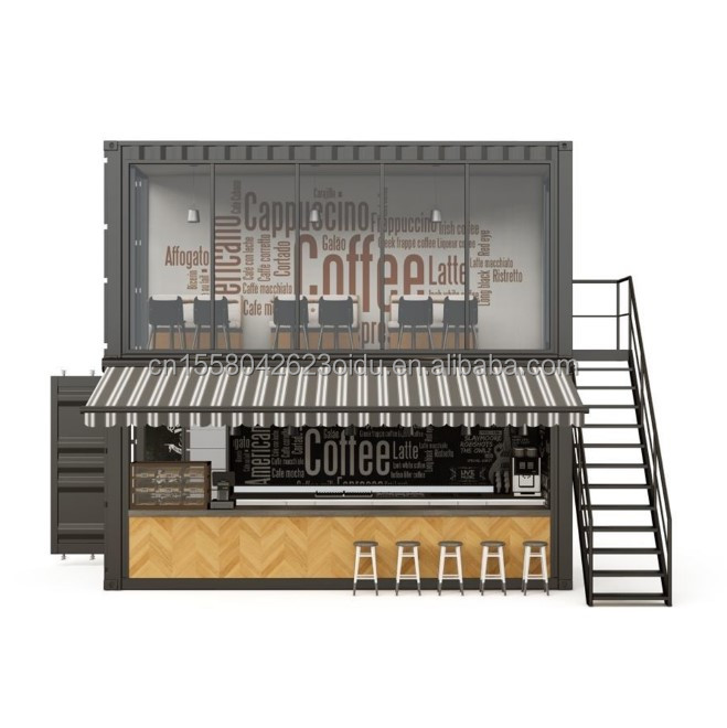 Chinese Style Logo Design 10ft 20ft Foldable Wooden Container Bar for Professional Business and Hotel