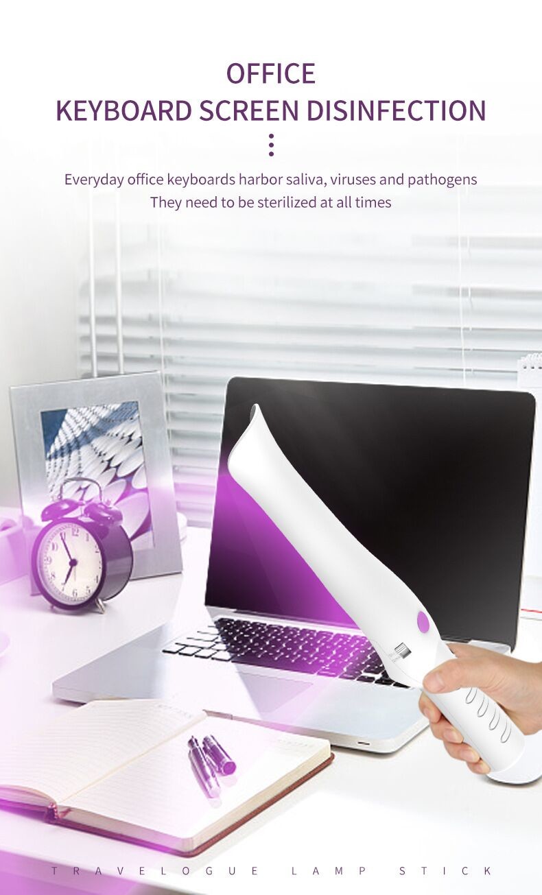 2W USB Portable Rechargeable Sterilization Disinfection UV Lamp