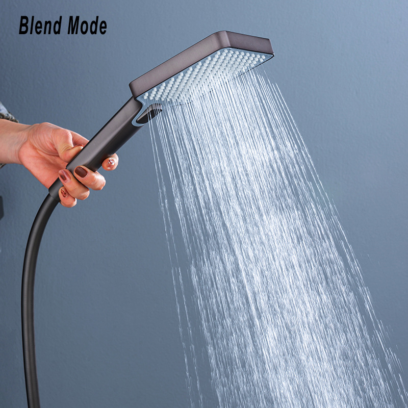 Three Mode Hot And Cold Shower Faucet Set In Chrome Finish