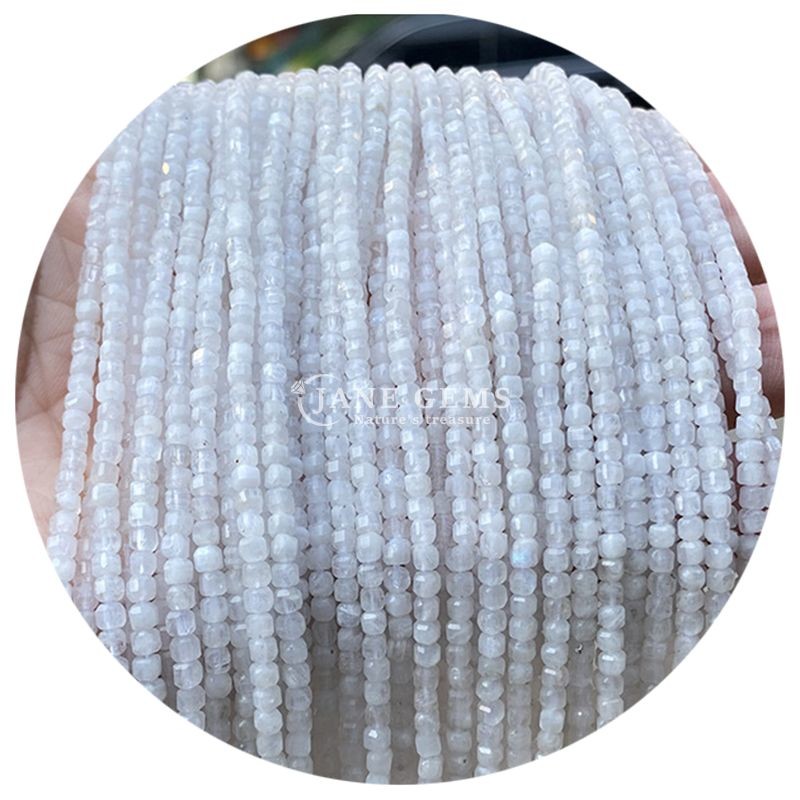 Wholesale Stone Loose Beads Natural Real Crystal Gemstone Loose Beads Square Cube Loose Beads for Bracelet Making