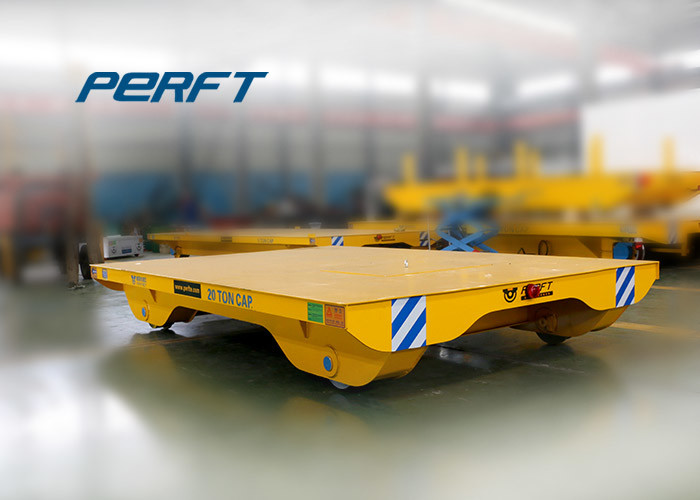 Flat Steel Structure Rail Gauge Q235B Industrial Transfer Cart For Warehouse