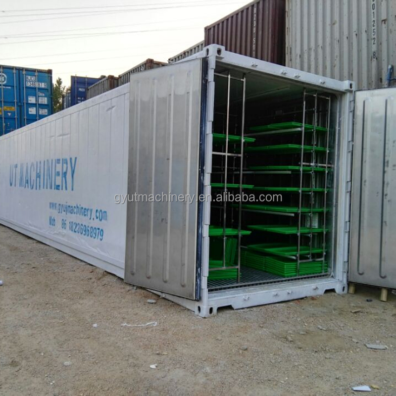 40FT Vertical Hydroponic Container Fodder Machine for Growing Sprouts Barley on Farms