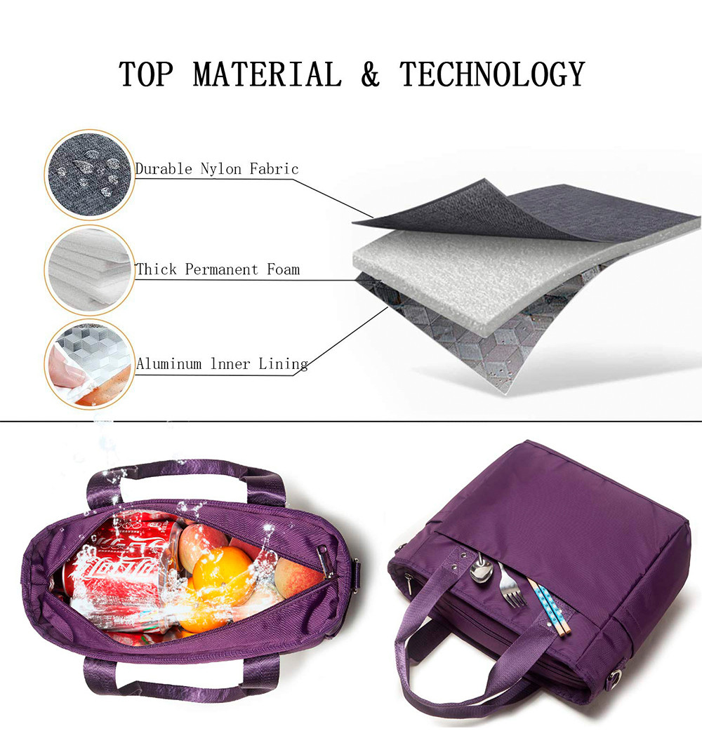 Water Resistant Oxford Thermal Lunch Bag For Work