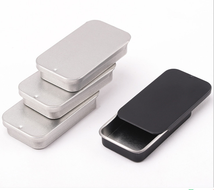1 Color Square Tea Tins 50g Metal Storage Tins With Lids