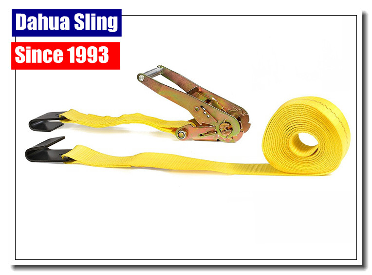 10000 Lbs 2" Mini Ratchet Tie Down Straps With Zinc Plated Welded Wire Hook