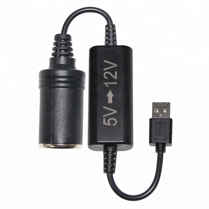 DC 5V to 9V 12V Step Up Converter Boost Module Buck USB AM to DC 5521MM Cable with PVC