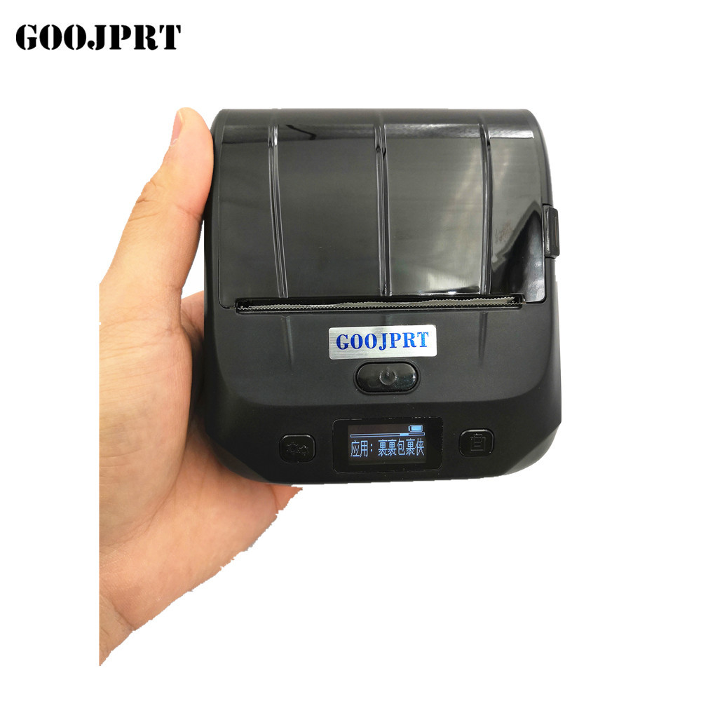 Portable 80mm thermal barcode printer bluetooth label sticker printer