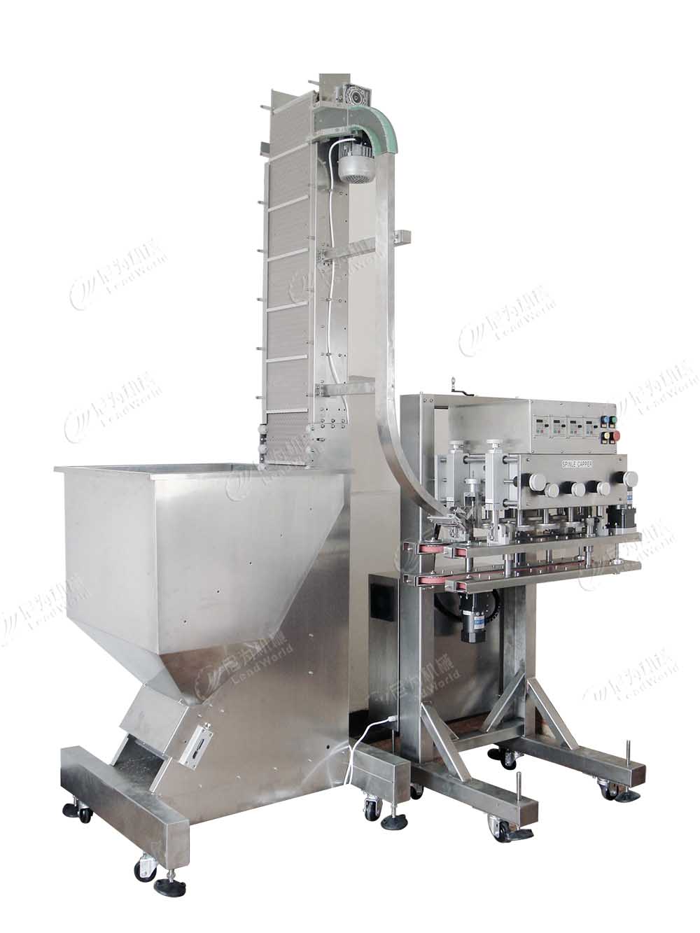Semi Automatic Glass Bottle Cans Jar Screwing Capping Sealing Packing Machine