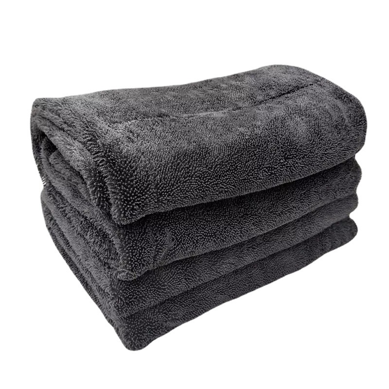 Rectangle Microfiber Car Cleaning Cloth Double Layer Absorbent Towel for Car Wash